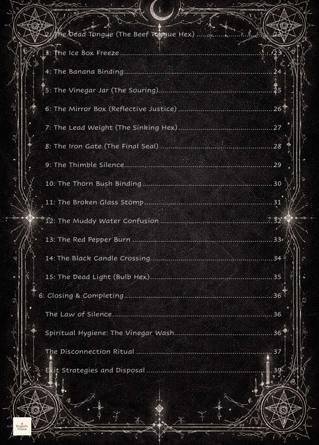 Baneful Magick contents page 2