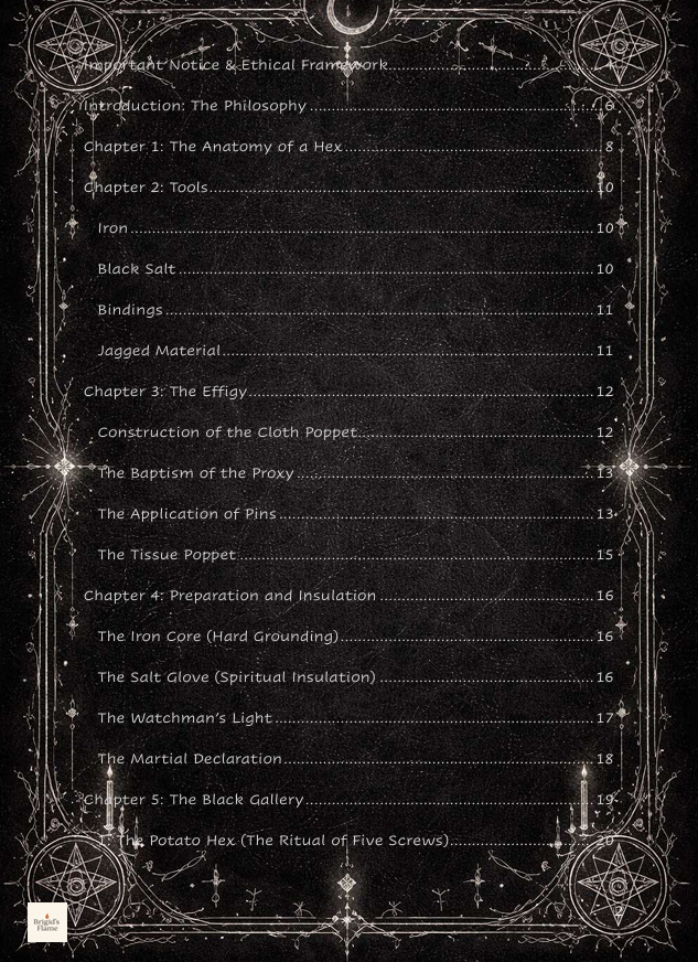 Baneful Magick contents page 1